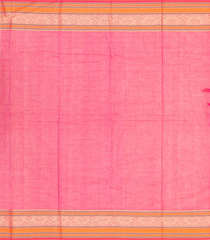 Hot Pink Handloom Kanchi Cotton Saree With Corner Buttas-KC1506