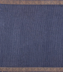 Indigo Printed Chanderi Cotton Saree With Zari Border-CC1678