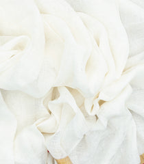 White Handloom Tussar Silk Saree With Printed Floral Pallu-TU2875