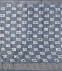 Grey Printed Synthetic Dola Silk Saree With Zari Border-BL5084