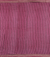 Magenta Printed Chanderi Cotton Saree With Zari Border-CC1507
