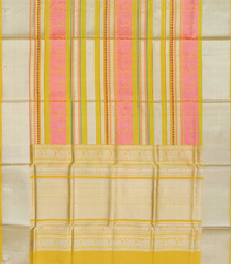 Lime Yellow Handloom Chirala Soft Silk Saree With Annam Motifs-Yellow