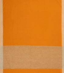 Orange Handloom Bengal Cotton Saree With Stripes & Contrast Border-BG1553
