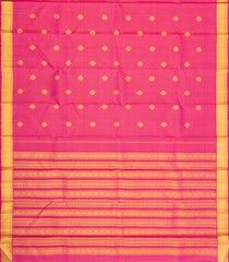 Pink Handloom Kanchipuram Silk Saree With Zari Checks & Buttas-KA15905