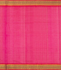 Light Peach Handloom Korvai Silk Cotton Saree With Checks & Contrast Border-SC3872