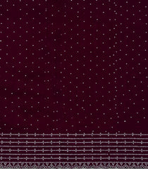 Burgundy Woven Synthetic Vichitra Saree With Stone Work -BL5435