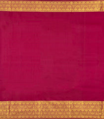 Crimson Handloom Kanchipuram Silk Saree With Zari Checks & Buttas-KA16330