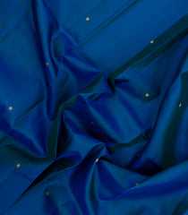 Blue Handloom Kanchipuram Silk Saree With Zari Buttas-KA15255