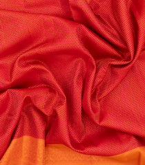 Red Handloom Kanchipuram Silk Saree With Honeycomb Motifs-KA13686