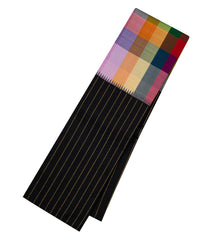 Multi Colour Handloom Muppagam Korvai Kanchipuram Silk Saree With Checks-KA14716