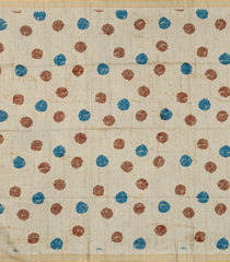 Brown Printed Synthetic Tussar Saree With Contrast border-BL5357