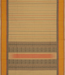 Sandal Handloom Village Cotton Saree With Stripes-VC1641