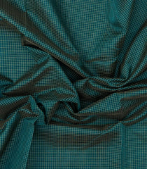 Sea Green Handloom Kanchi Cotton Saree With Silk Border-KC1802