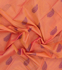 Peach Woven Rasipuram Cotton Saree With Buttas-RA2640