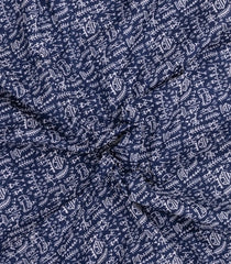 Indigo Printed Jaipur Cotton Saree With Printed Tribal Motifs-JC1772