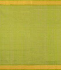 Green & Blue Handloom Silk Cotton Saree With Checks & Contrast Border-SC4456