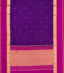 Purple Woven Pure Silk Saree With Buttas & Contrast Border-EC2566