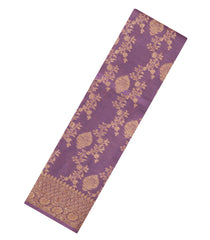 Lilac Woven Tussar Silk Saree With Floral Motifs-TU3417