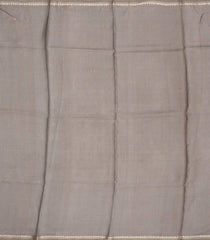 Grey Handloom Tussar Saree With Printed Floral Motifs-TU3057