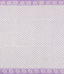 Lavender Printed Jaipur Cotton Saree With Floral Motifs-JC1627