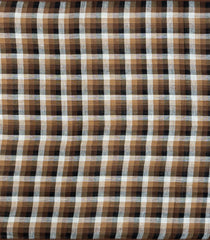 Black Woven Linen Saree With Checks-LI0726