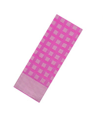 Pink Woven Synthetic Viscose Saree With Floral Zari Motifs & Border-BL5079