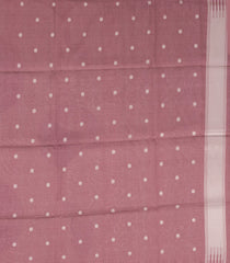 Dusty Pink Woven Art Dupion Saree With Printed Circle Motifs-BL4958