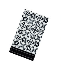 White Handwoven Orissa Cotton Saree With Tie & Dye Motifs-OR0897