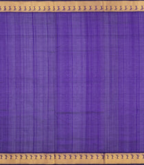 Purple Handloom Silk Cotton Saree With Buttas & Zari Border-SC4649