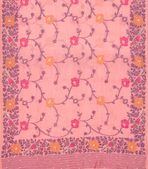 Bubblegum Pink Woven Blended Cotton Saree With Printed Bird Motifs-BL3848