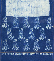 Off White Printed Jaipur Cotton Saree With Abstract Motifs-JC1691