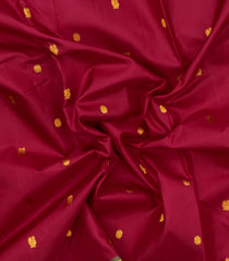 Crimson Handloom Kanchipuram 9 Yards Silk Saree With Annam Buttas-KA15747