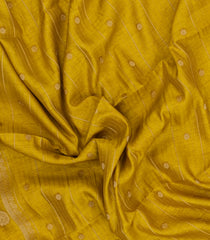 Mustard Printed Art Dola Silk Saree With Stripes & Printed Pallu-BL5764