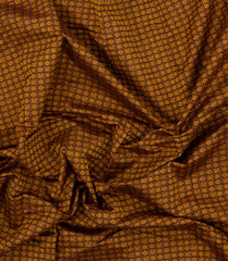 Black Handloom Kanchi Cotton Saree With Annam Chakaram Motifs-KC1655
