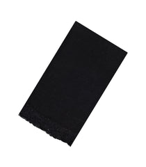 Black Synthetic Fendy Saree With Embroidered Border-BL5446