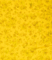 Yellow Woven Crepe Silk Saree With Printed Floral Motifs-PS0527