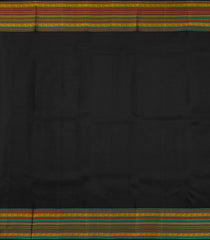 Turquoise Handloom Korvai Kanchipuram Silk Saree With Buttas &  Black Border-KA14152