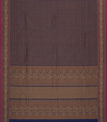 Lilac Handloom Kanchi Cotton Saree With Checks & Buttas-KC1589