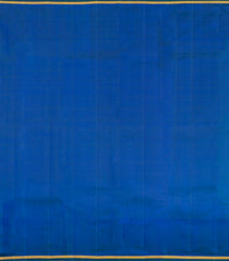 Blue Handloom Kanchipuram Silk Saree With Zari Stripes-KA15380