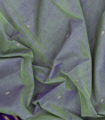 Shadow Green Handloom Silk Cotton Saree With Buttas-SC4318