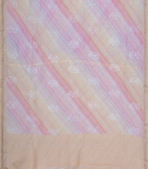 Multicolour Handloom Linen Saree With Printed & Embroidered Floral Motifs-LI0787