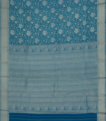 Cyan Woven Mysore Silk Saree With Floral Vine Motifs-MS3302