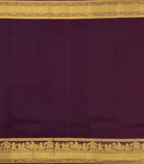 Brown Handloom Kanchipuram Silk Saree With Wedding Motifs-KA15726