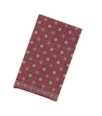 Maroon Printed Modal Silk Saree With Zari Pallu-PS0740