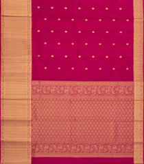 Pink Kanchipuram Silk Saree With Buttas & Zari Border-KA14193