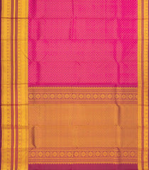 Pink Handloom Kanchipuram Silk Saree With Floral Motifs-KA14868