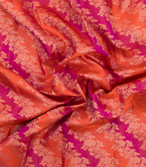 Pink Handloom Kanchipuram Silk Saree With Floral Motifs-KA15033-Pink