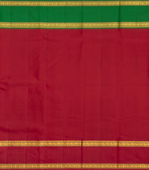 Yellow Handloom Korvai Kanchipuram Silk Saree With Ganga Jamuna Border-KA15890