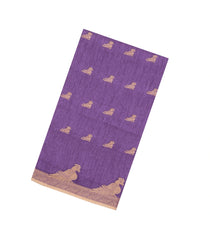 Lilac Printed Synthetics Dola Saree Zari Buttas-BL5299