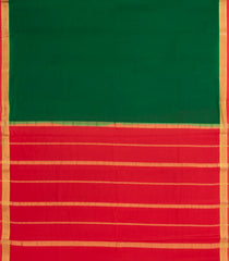 Green Woven Mysore Silk Saree With Contrast Border-MS3703